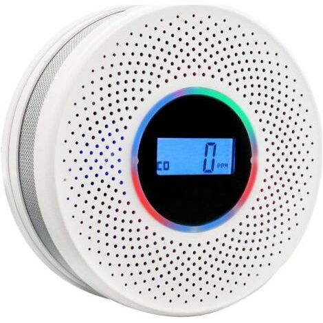 Détecteur de fumée et de monoxyde de carbone 2 en 1 – Fonctionne avec des piles AA – Écran LCD – Détection rapide et fiable – Installation facile (1/5)