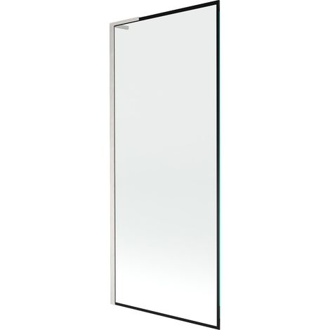 Mexen Next L paratia da doccia a un'anta 80 x 150 cm, cornice nera, nichel spazzolato - 895-080-000-03-70-97 (1/5)