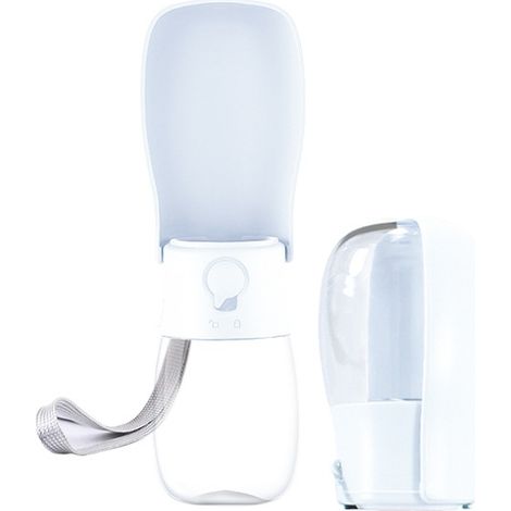 Gourde pour chien - Distributeur d'eau pliable pour les promenades avec sac à déjections canines, gourde portable pour animaux de compagnie idéale pour les voyages, 300 ml (1/5)