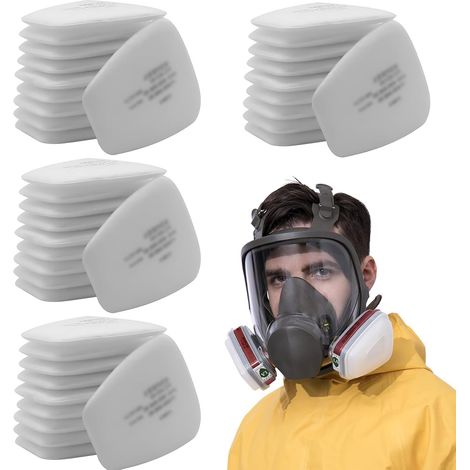 Lot de 40 masques respiratoires 3M filtre d\'insertion 5N11 CN, ouate filtrante 5N11CN, filtre en coton, pour 6000, 6100, 6200, 6800, 7501, 7502 (1/5)