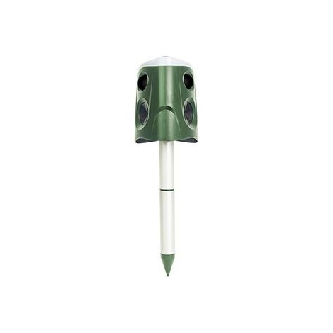 Repelente solar ultrasónico para topos con detector de movimiento y luz intermitente, resistente al agua, repele serpientes, topillos, mapaches y conejos.