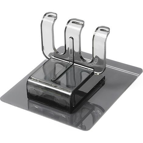 4-teiliger Wand-Zahnbürstenhalter, Wand-Zahnbürstenhalter für Badezimmer - Selbstklebender Zahnbürstenhalter, ideal für Badezimmer und Studentenwohnheime, bietet Platz für 2 Zahnbürsten (1/4)