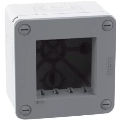 Scatola da parete custodia IP40 2 moduli grigio MatixGo Bticino 28402G