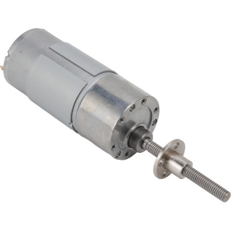 Gleichstrom-Getriebemotor, M6x50-Gewinde, selbstsicherndes Gehäuse aus Aluminiumlegierung, Messingspule, Drehzahlreduzierungsmotor mit Flansch, 24 V DC, 22 U/min (1/5)