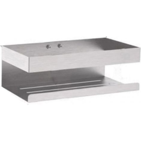 Panier de Douche Argenté 23cm Panier Autocollant en Acier Inoxydable SUS304, Fixation avec Vis pour Salle de Bain (1/4)