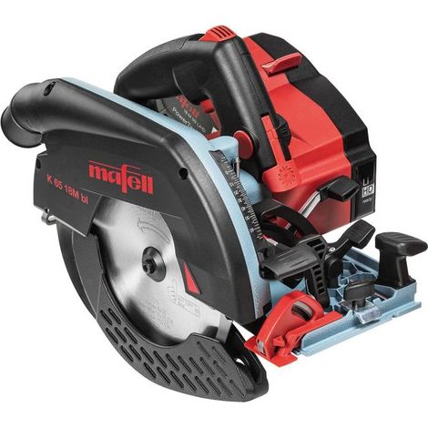 Mafell Akku Handkreissäge K 65 18M bl im T-MAX inkl Sägeblatt 2x Akku CAS 91D801