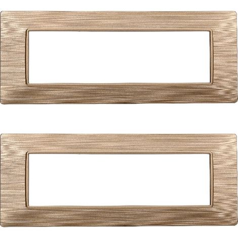 gloca Placche Plastica Satinata Compatibili Plana (2 Pezzi Oro, 6 Posti) (1/4)