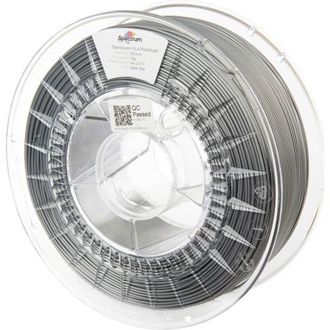 Spectrum Filaments 80015 PLA Premium Filamento per stampante 3D Plastica PLA 1.75 mm 1000 g silver star, Argento 1 pz. (1/2)