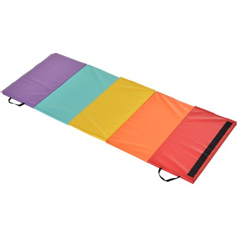 Tappetino Fitness Pieghevole 195x76x3 cm in EPE e PVC Multicolore (1/5)