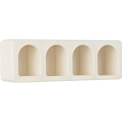 Mensola "Creamy" struttura in legno MDF effetto materico per interno -40 x h 48 cm (1/4)