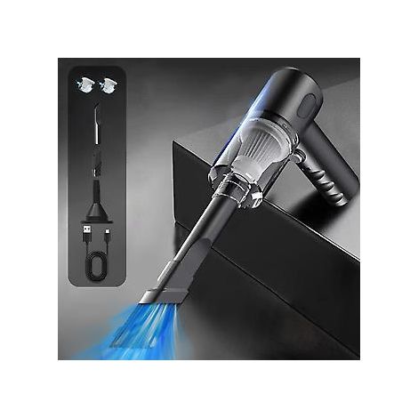 Aspirateur de voiture portable 120 W à aspiration puissante, petit aspirateur de voiture, mini aspirateur avec port USB (1/2)
