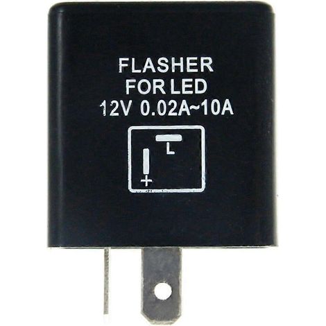 12V 2-Pin LED-Blinker, einstellbares Motorradblinkrelais, einstellbare Motorradblinkanlage, LED-Lichtsignalisierung. (1/4)