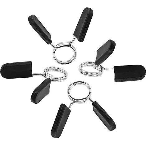 Collier De Sécurité Pour Barre De Musculation - 25 mm - Fixation Rapide Par Levier - Pour Barres Standard 1 Pouces - Lot De 4 (1/3)