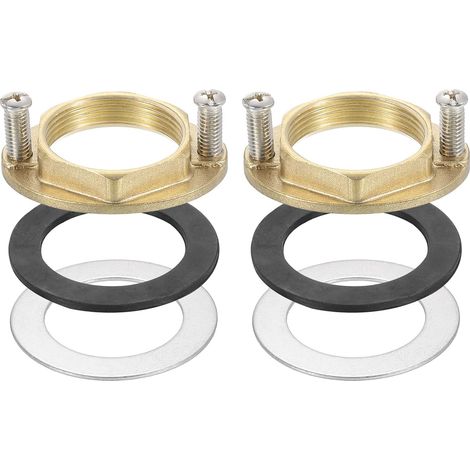 set di dadi di bloccaggio esagonali con filettatura femmina da 1-1/4 pollici (31 mm) in ottone con guarnizione, set di strumenti per il fissaggio del rubinetto del lavello della cucina (ovale)