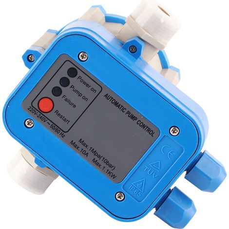 Automatischer Steuerschalter für Wasserpumpen, horizontal, ohne Manometer, kabellos, 220 V, erhältlich bei Amazon. (1/5)