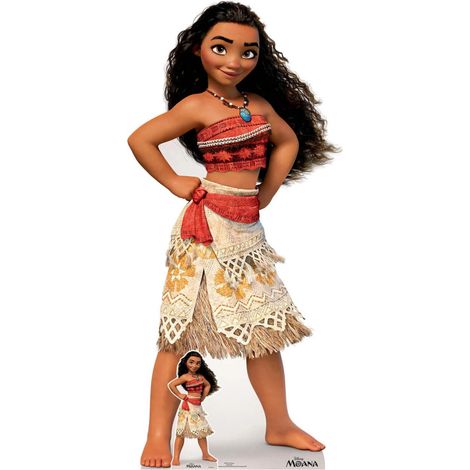 Figurine en carton Moana Disney Vaiana les mains sur les hanches H 158 cm (1/5)