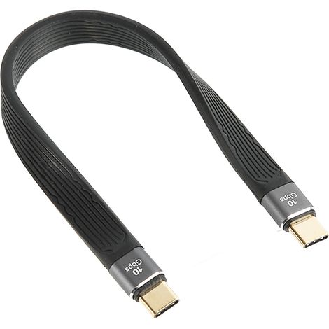 Câble USB-C Mâle vers Mâle 10Gbps, Charge Rapide PD 100W, Compatible 4K 60Hz pour Projection HD (1/5)