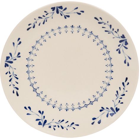 Table Passion - Assiette plate Appoline bleue 27 cm (lot de 6)