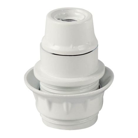 Portalámparas baquelita semiroscado E14 Blanco