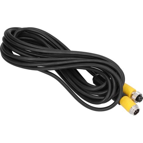 Câble prolongateur vidéo auto 4 broches 5m/16,4ft mâle-femelle étanche pour camion remorque bus camping-car (1/5)