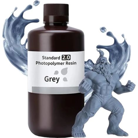 Resina per stampa 3D elegoo standard v2.0 alta precisione cura rapida (1/3)