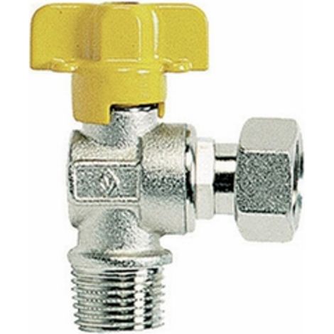 RUBINETTO A SFERA GAS BUGATTI 90° SQUADRA CON BOCCHETTONE