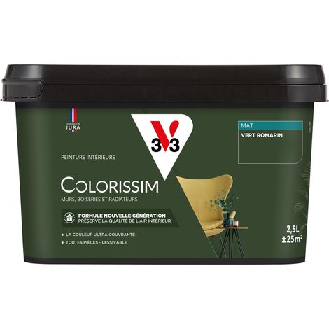 Peinture murale intérieure Colorissim® V33 Vert romarin Mat 2,5L
