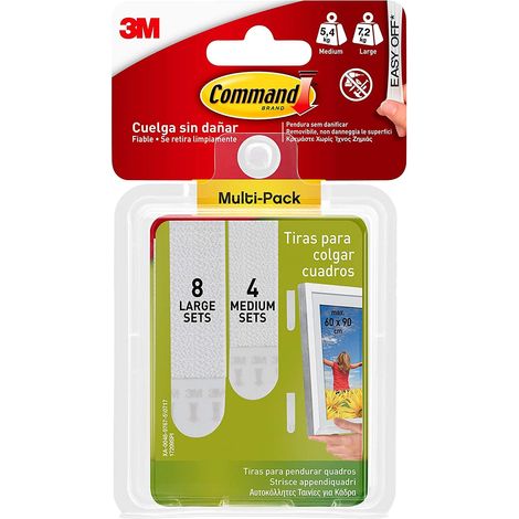 Tiras para colgar cuadros, multipack grandes y medianas (1/4)