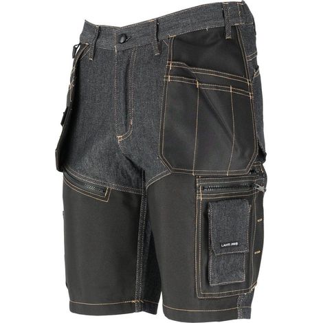 Pantaloncini in denim nero. ZE rinforzati, "2XL", CE, lahti