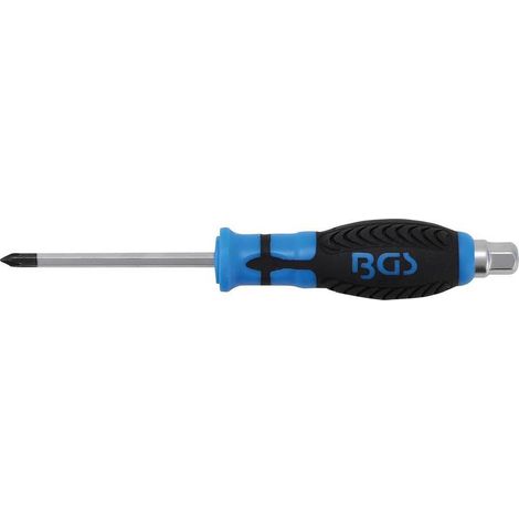 Tournevis Lame Six Pans Cruciforme PH1 75 mm Précision et Confort d Utilisation, Acier, Zones Difficiles - D-Work (1/4)