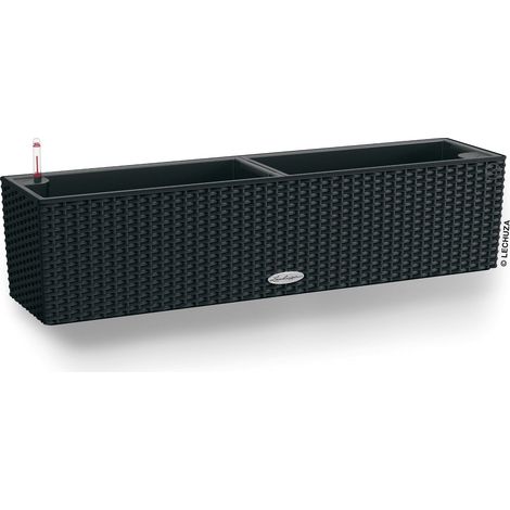 LECHUZA BALCONERA Cottage 80 Komplettset graphit schwarz