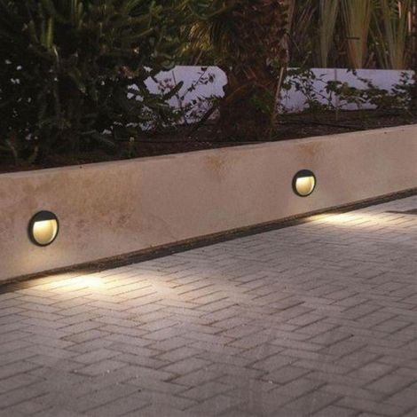 Silamp – Balise LED saillie ronde 2W 220V IP65 – Angle de diffusion 55° – Éclairage pour escaliers et allées – Installation facile sans encastrement