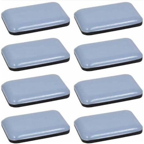 35 x 25 mm, 8x Patin glisseur téflon Teflon autocollant , XU,adhésif rectangulaire Protection Sol Parquet Pied Chaise Meuble - (1/4)