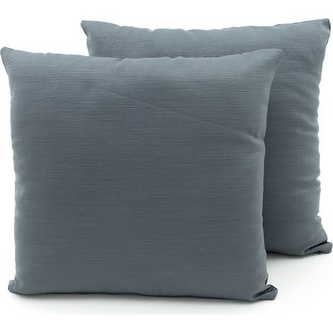 Coppia Cuscini Arredo Imbottiti Tessuto Ottoman In Tinta Unita Colore Grigio 35, misura60x60coloreGrigio 35 (1/4)