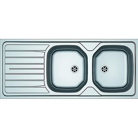 Franke Renova lavello in acciaio inox con due vasche e gocciolatoio