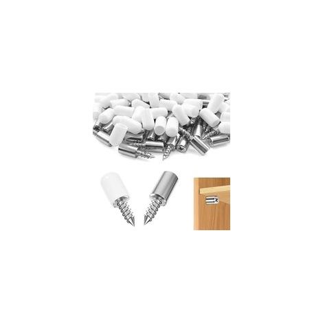 60 Pièces Taquet Etagere, Support Étagère,Consoles pour étagères Pour Bibliothèque, Armoire, Meubles (Blanc)