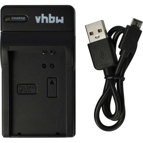vhbw Micro-USB Ladegerät kompatibel mit Samsung NX200, NX100, NX11, NX10, NX5, NX20 Kamera - Ladeschale + Micro-USB Kabel Ladeanzeige (1/5)