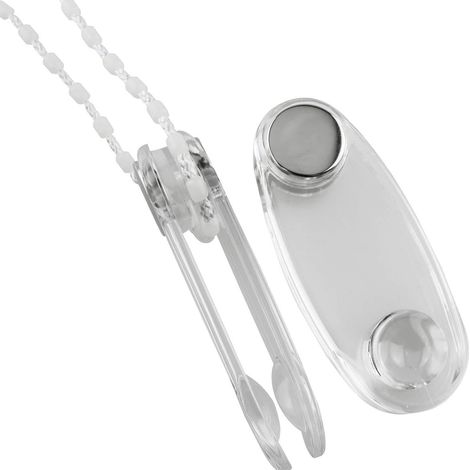 Accessoires pour stores vénitiens (lot de 2) : poids pour corde, stores vénitiens en plastique, stores vénitiens en plastique transparent, poignée de sécurité. (1/5)