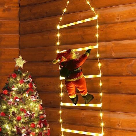 IP44 Étanche Guirlande Lumineuse LED Père Noël - 8 Modes à Mémoire, Minuteur Intelligent pour Décoration Intérieur/Extérieur, Jardin, Sapin de Noël [Energy Class F]