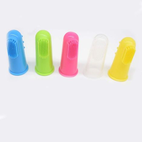 Brosse à Dents en SiliCône De Chien, 10 PCS Brosse à Dents pour Animaux De Compagnie Doigt Brosse à Dents Brosser Dents de Chien Nettoyage Hygiène pour La Plupart des Animaux De Compagnie- (1/5)