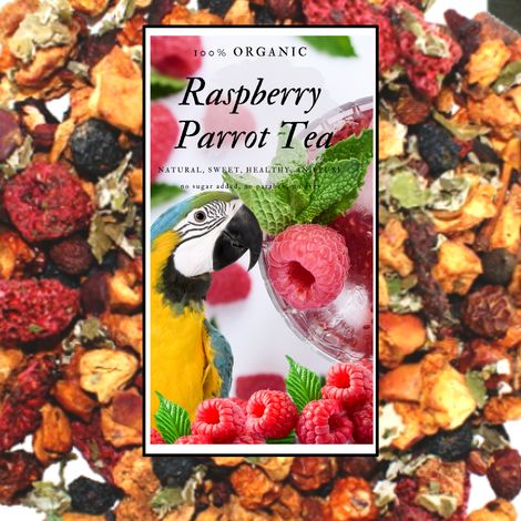 Tè al lampone per pappagalli - Infuso biologico, tè al lampone per pappagalli 100 g (1/5)