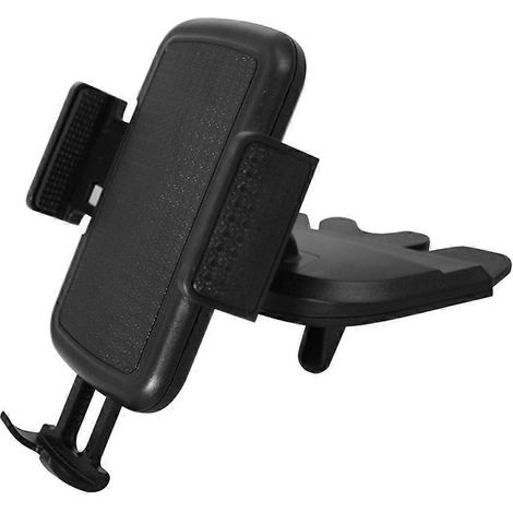 Support universel pour téléphone portable avec fente pour lecteur CD de voiture et rotation à 360°-Black (1/3)