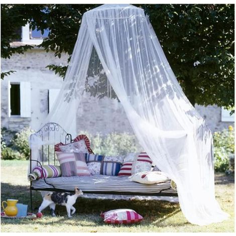 Moustiquaire Lit, Moustiquaire Lit Simple/Double 0,6 m x 2,5 m x 10,5 m, Auvent de Lit bébé, Moustiquaire Universelle Lit Adulte (1/5)