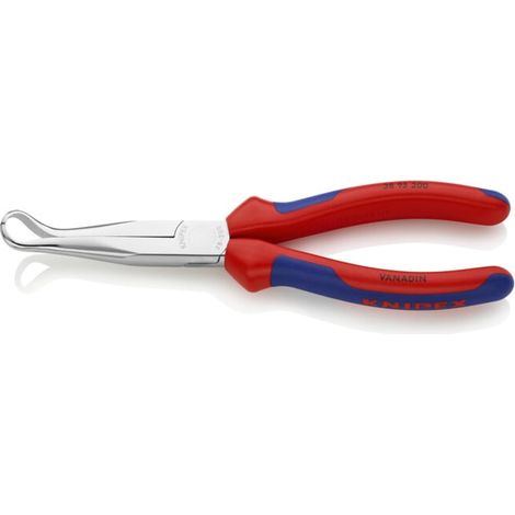 Knipex 38 95 200 pour l'électronique et la mécanique de précision Pince plate à becs ronds coudée à 45° Acier électriqu (1/5)