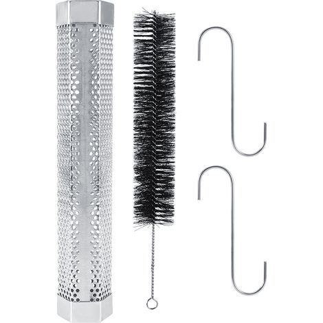 Tube hexagonal en acier inoxydable pour fumoir à pellets, générateur de fumée BBQ extérieur en maille (1/5)