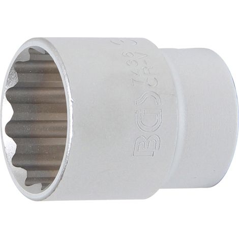 Vaso bgs technic acero cromado 36 mm 12 puntas