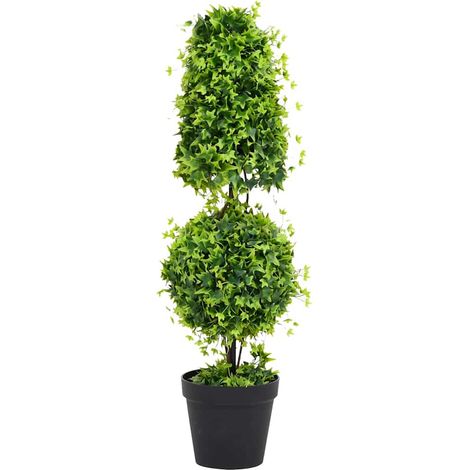 vidaXL Plante de buis artificiel avec pot Vert 100 cm (1/5)