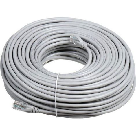 Câble Réseau CAT6 Ethernet RJ45 Gigabit Haute Qualité 50M GRIS (1/4)