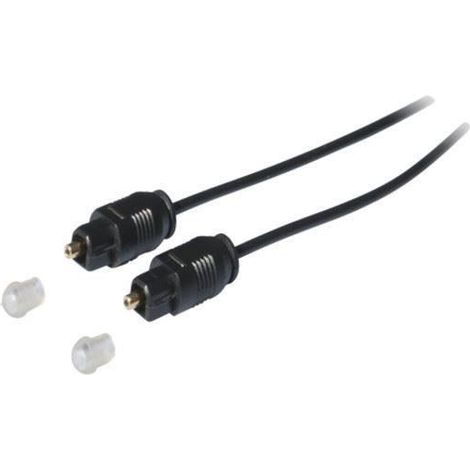 Câble optique - WOFALO - Toslink M/M - 2m - 2.2mm - Noir