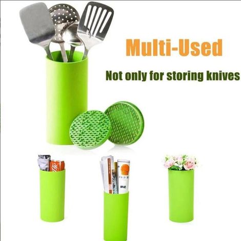 Le nouveau support de rangement pour couteaux Freedom d'Amazon, orné d'un motif de flocons de neige noirs (support de rangement pour le désert/porte-couteaux de cuisine). (1/5)
